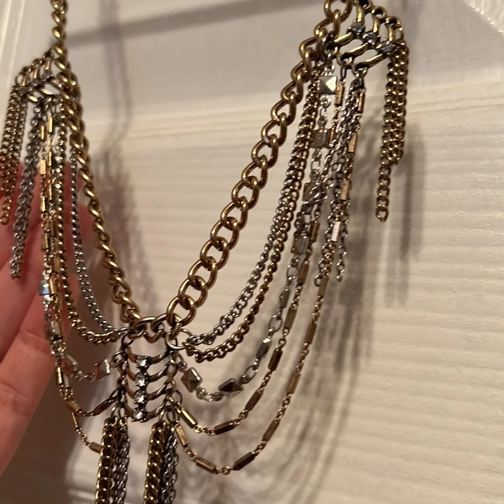 Tribal Statement Women’s Necklace Chain & Tassels Design Y2K Fashion